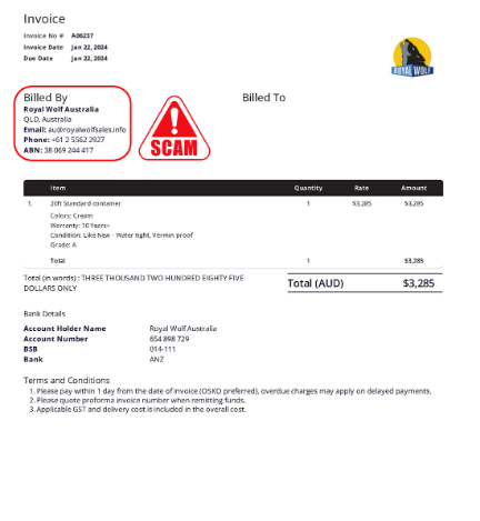 Invoice Scam