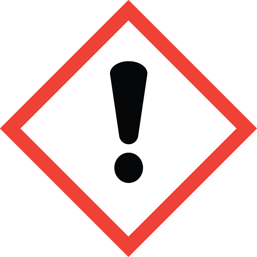 chemical safety symbol - exclamation mark