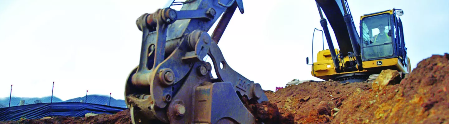 Earthmoving digger case excavator