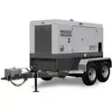 Silver Diesel Generator on White Background Product Shot