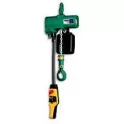 Green Air Chain Hoist on White Background Product Shot