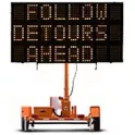 Construction site message sign product image on white background