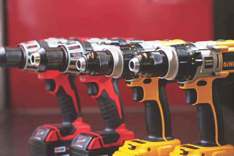 yellow and red power drills
