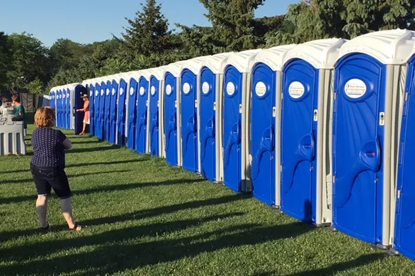Porta potties at an event site