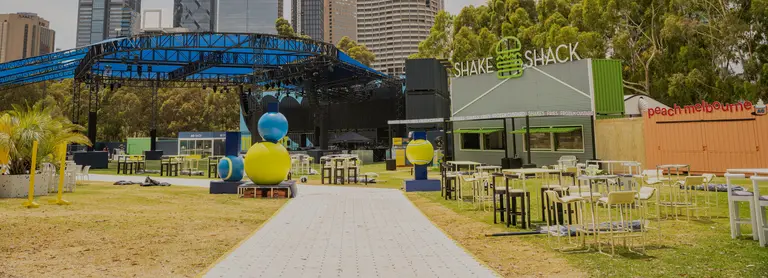 Australia Open Soundwall by United Rentals