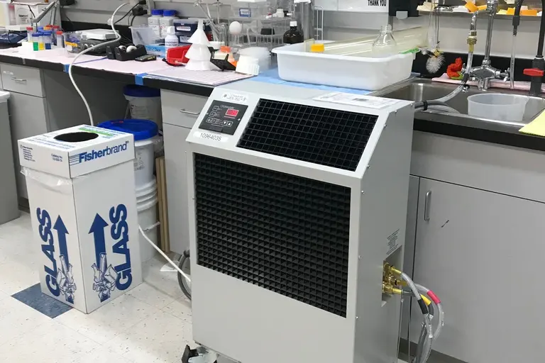Portable ac in a lab
