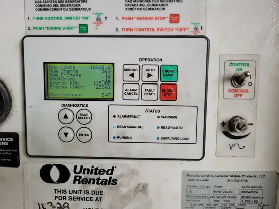 2018 Magnum Pro MMG120CAN6 Diesel Generator