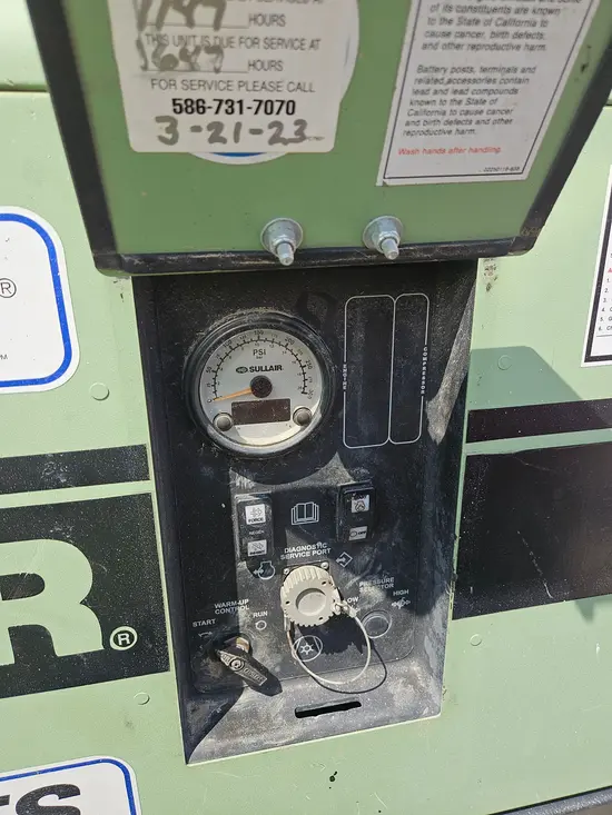 2018 Sullair 185DPQ-KU-T3 Air Compressor