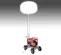 Red Multiquip balloon light stand with cart