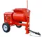 Red and white Multiquip Whiteman 7 cubic foot mortar mixer
