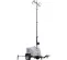White Wacker-Neuson small towable light tower with 6 kw generator and vertical mast extended