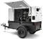 White and black Generac Mobile Tier 4 diesel powered generator with maintenance door open