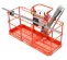 Orange Skyjack Aerial Work Platform Pipe Rack Accessory for Boom Lift