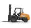 Orange and Black CASE 6,000 lb. Straight Mast Rough Terrain Forklift, 11-20 ft., 4WD