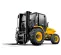 Yellow and Black JCB 6,000 lb. Straight Mast Rough Terrain Forklift, 11-20 ft., 4WD