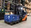 Orange and black Toyota Warehouse Forklift with Cushion Tires