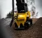 Yellow and black EPIROC Vibratory Plate Compactor Attachment for Excavator