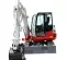 White and red and black TAKEUCHI 10,000-12,000 lb. Mini Excavator