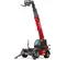 Red and black Magni variable reach forklift
