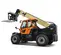 Orange and beige JLG variable reach forklift