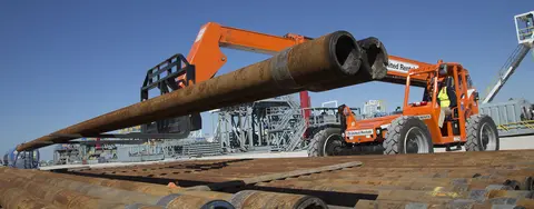 Telehandler lifting pipe