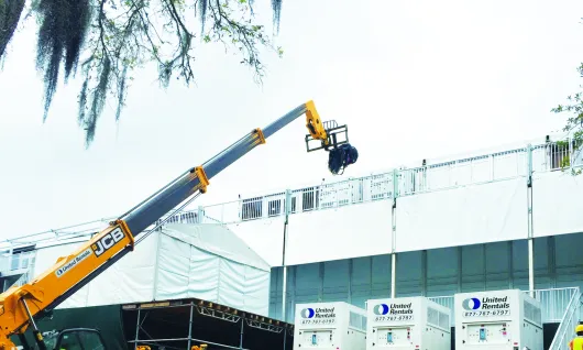 crane outside of plant