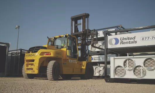 forklift at job site