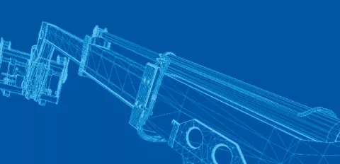 wireframe of aerial work platform