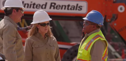 construction workers at job site