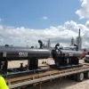 tube heat exchanger on jobsite on trailer