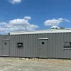 40' ground-level double office container, exterior front