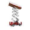 Red Scissor Lift product image on white background