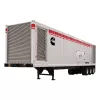Generador industrial móvil de 2,000 kW Cummins blanco y rojo