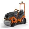 Orange and black Hamm 33-69 in. Ride-on Double Smooth-drum Vibratory Roller
