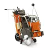 Orange and gray Husqvarna 24 inch Self-propelled Concrete Street Saw with saw up