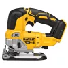 Yellow and black Dewalt DCS331M1 cordless jig saw side view