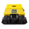 Black and yellow Epiroc Mini Excavator Vibratory Plate Compactor Attachment