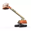 Orange and Yellow and Black JLG 60-64 ft. Telescopic Boom Lift With Tracks, Diesel