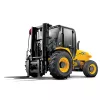 Yellow and Black JCB 10,000 lb. Straight Mast Rough Terrain Forklift, 16-21 ft., 2WD or 4WD