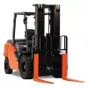 Orange and Black TOYOTA 10,000-12,500 lb. Gas/LP Warehouse Forklift, Pneumatic Tires