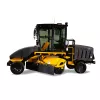 Black and yellow LAYMOR Ride-on Sweeper, 8 ft., Pressurized Cab, Diesel Powered
