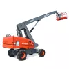 Red and grey SKYJACK 84-86 ft. Telescopic Boom Lift, Diesel or Gas/LP