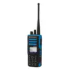 Black and blue Motorola 2-way radio