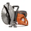 Orange, black and gray HUSQVARNA Cut-Off Saw, 16 ft., Gas Powered