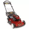 red lawn mower product shot