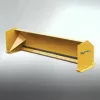 yellow backhoe plow blade attachment product shot
