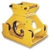 yellow plate compactor attachment for excavator