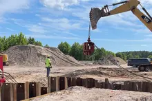 Trench Spoil Piles