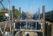 Slide Rail on a jobsite