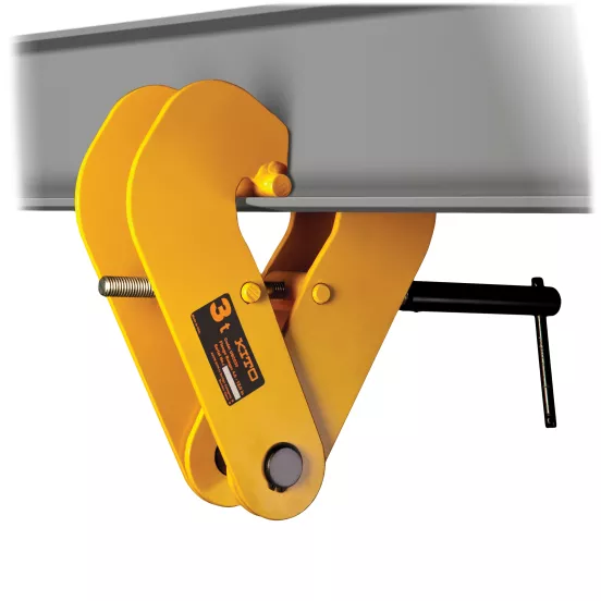 Yellow Kito Hoist Beam Clamp